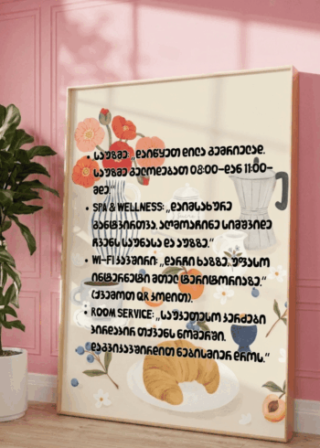 სასტუმროებისთვის პოსტერი