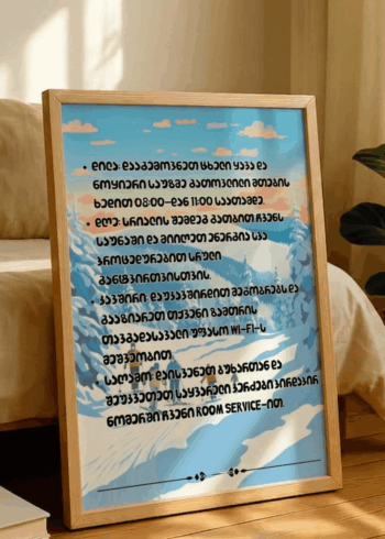 სასტუმროებისთვის პოსტერი