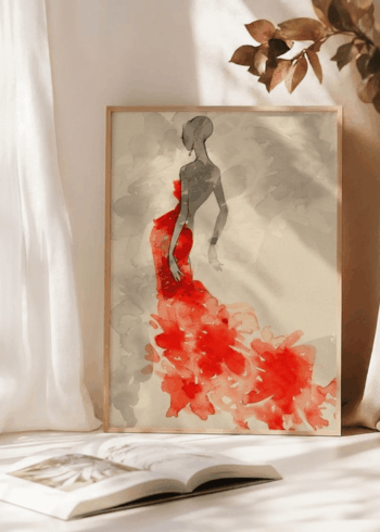 წითელი კაბა პოსტერი