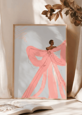 გოგონა ბაფთით პოსტერი