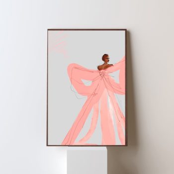 გოგონა ბაფთით