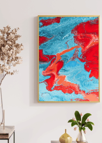 BLUE RED პოსტერი